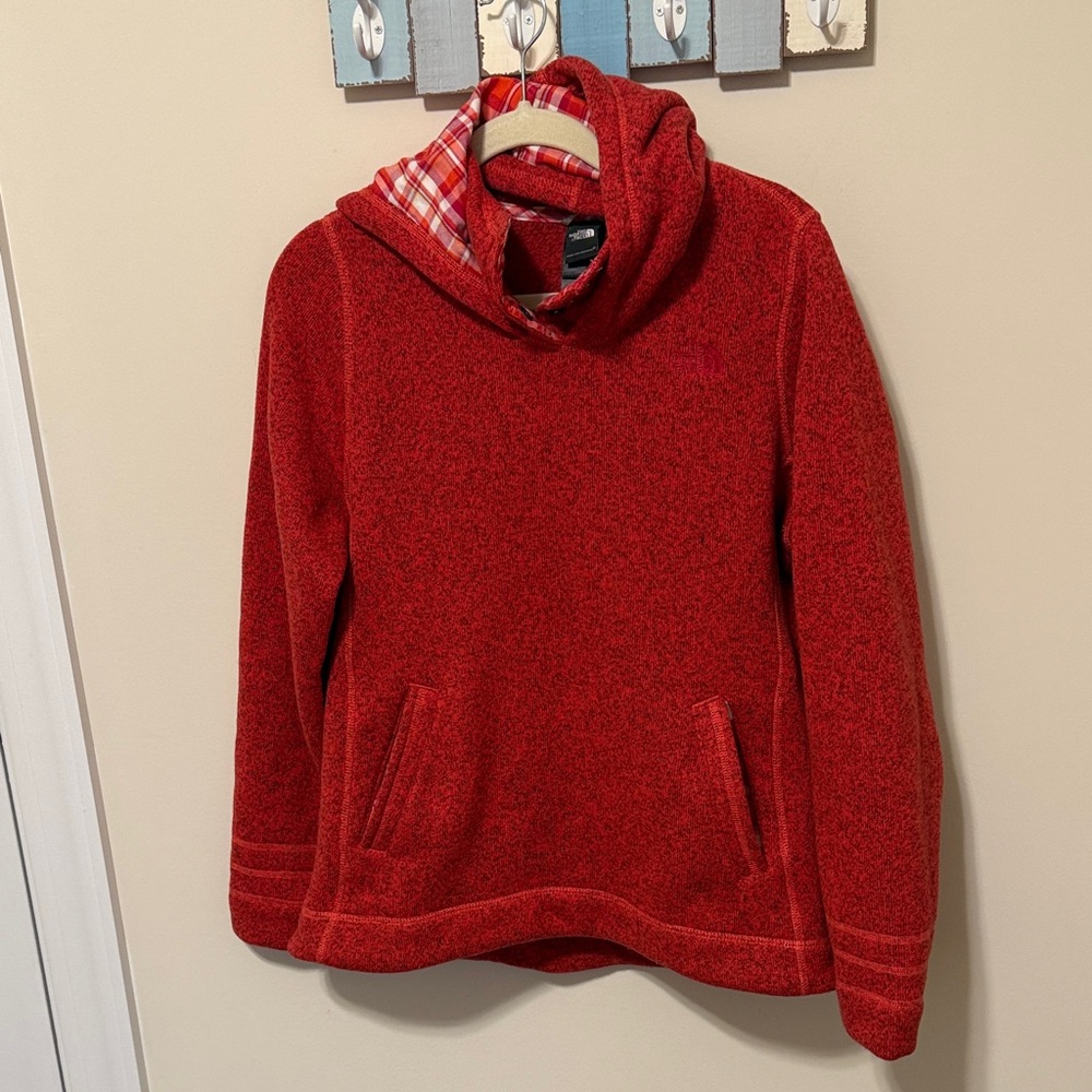 The North Face Women’s Crescent Sunset Orange Fleece Hooded Sweatshirt / Size L